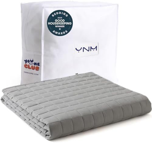 Light grey cotton weighted blanket 15 lbs