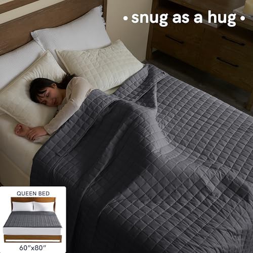 Dark grey glass bead weighted blanket 15 lbs — photo 3
