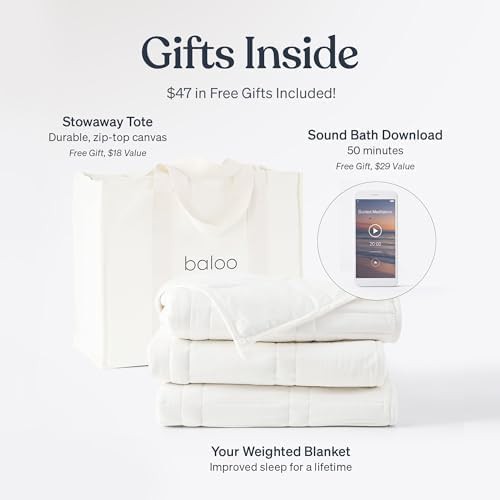 Pebble white cotton queen weighted blanket — photo 5