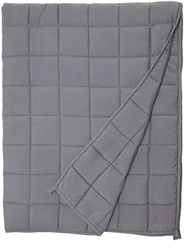 Dark grey queen weighted blanket with glass beads — photo 4