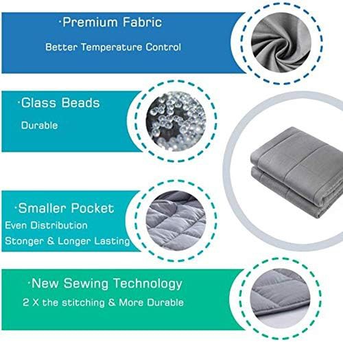 Dark grey queen weighted blanket with glass beads — photo 5