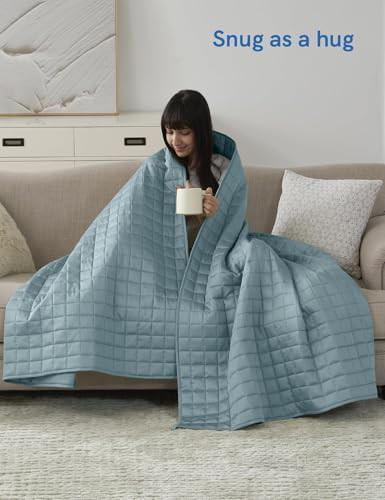 Sea grass green cooling bamboo blanket 7 lbs — photo 4