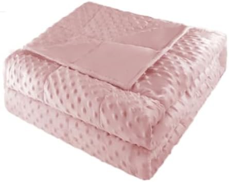 Pink velvet reversible weighted throw — photo 4
