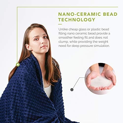 Navy minky blanket with removable cover — photo 4