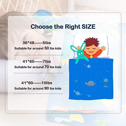 Blue dinosaur cotton blanket 5 lbs — photo 5