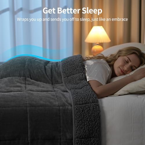 Sherpa queen weighted blanket 15lbs — photo 3
