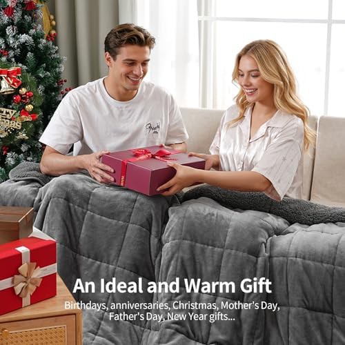Sherpa queen weighted blanket 15lbs — photo 5
