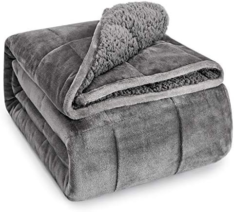 Grey reversible queen weighted blanket 15 lbs