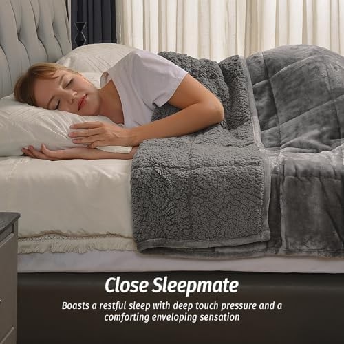 Grey reversible queen weighted blanket 15 lbs — photo 3