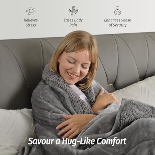 Grey reversible queen weighted blanket 15 lbs — photo 4