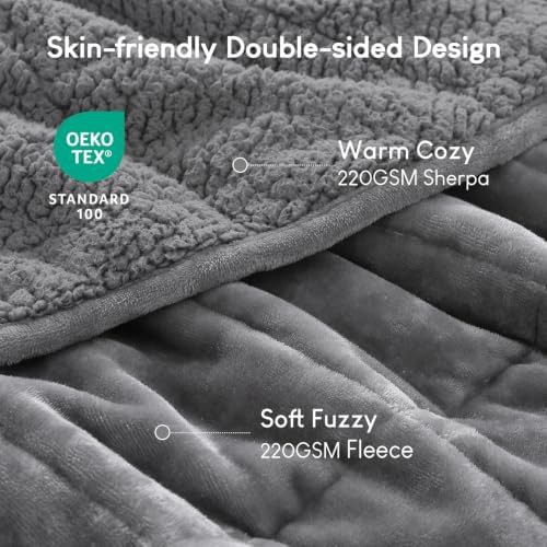 Sherpa fleece adult weighted blanket 48x72 in — photo 3