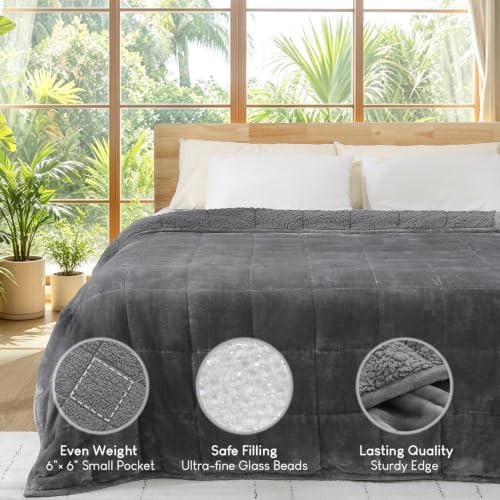 Sherpa fleece adult weighted blanket 48x72 in — photo 4