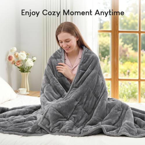 Sherpa fleece adult weighted blanket 48x72 in — photo 5