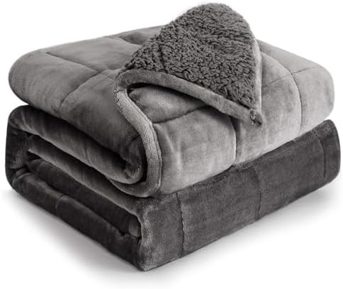 Queen size sherpa weighted blanket soft