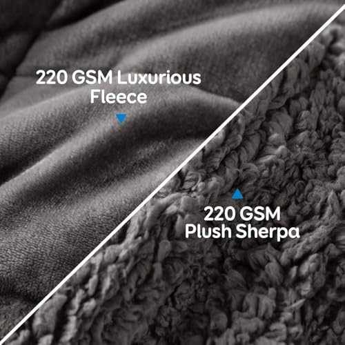 Queen size sherpa weighted blanket soft — photo 3