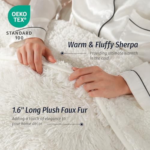 White plush twin weighted blanket 15 lbs — photo 5