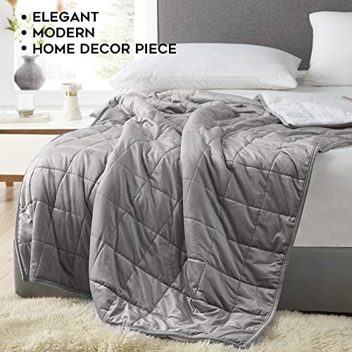 Light grey sherpa fuzzy weighted blanket 20 lbs — photo 3