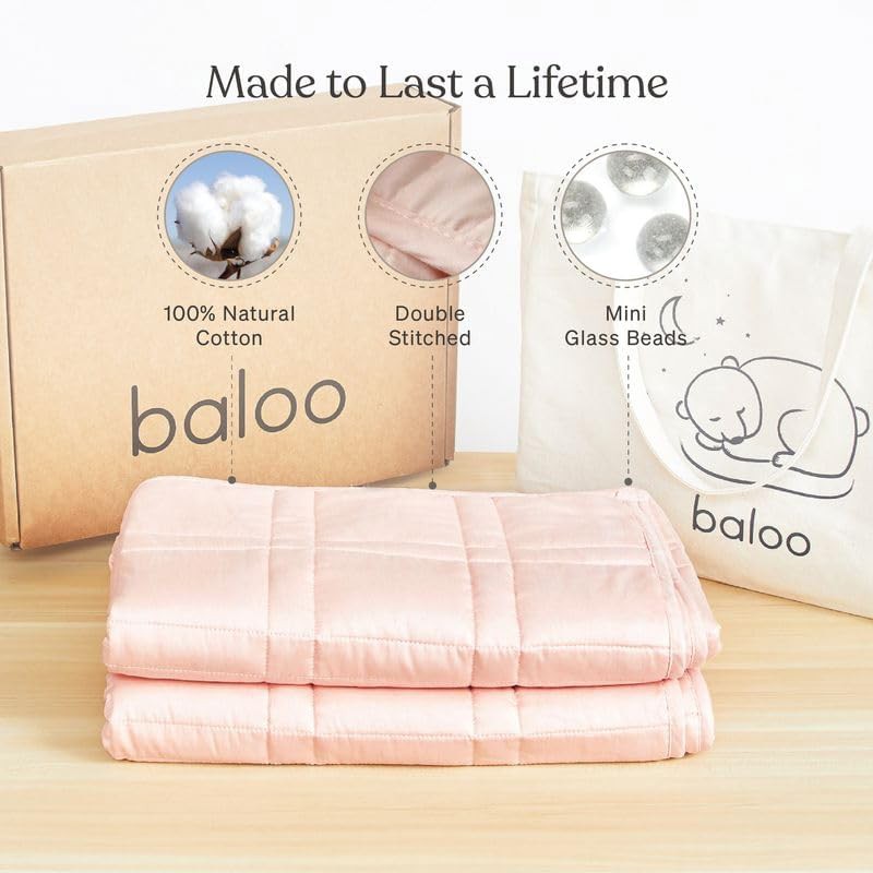 Petal pink mini weighted blanket for kids — photo 3