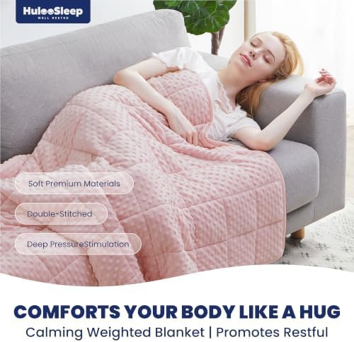 Pink minky queen weighted blanket 15 lb — photo 3