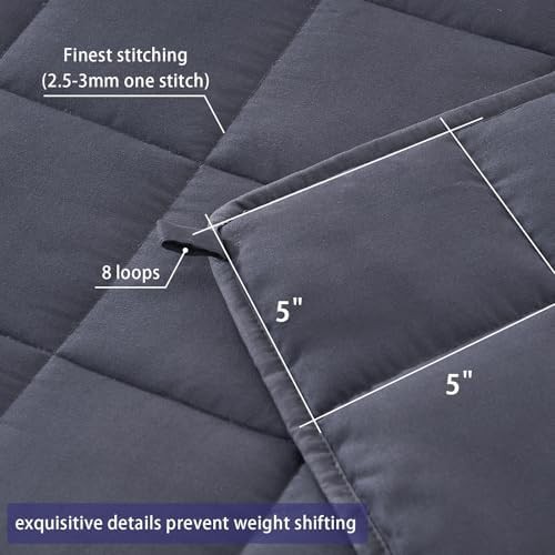 Grey queen size weighted blanket 60 by 80 inches — photo 4