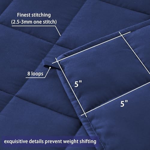 Blue queen size weighted blanket 20 lbs — photo 4
