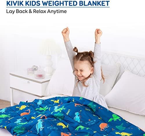 Blue dinosaur cooling weighted blanket 3 lbs — photo 3