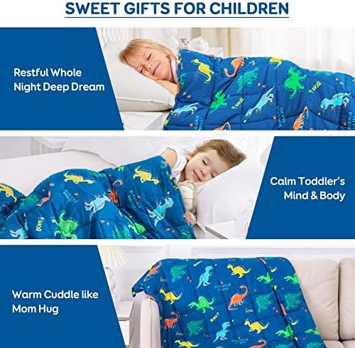 Blue dinosaur cooling weighted blanket 3 lbs — photo 5