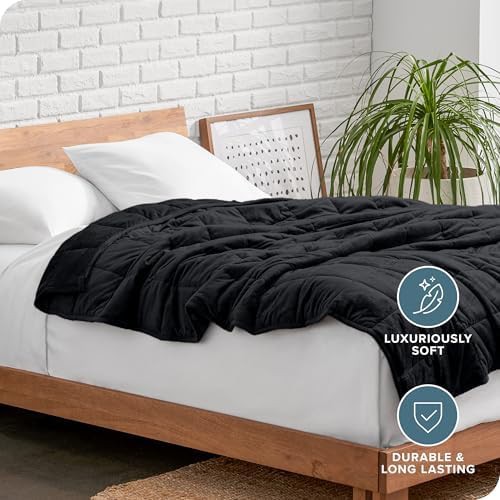 Black minky fleece weighted blanket 25 lbs — photo 5