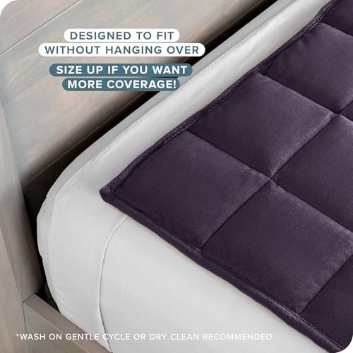 Eggplant minky fleece weighted blanket 17 lbs — photo 3