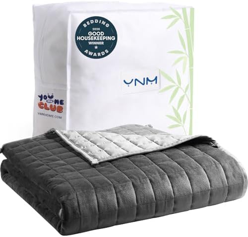 Light grey bamboo and velvet weighted blanket