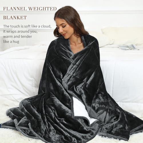 Dark grey sherpa weighted blanket 15 lbs — photo 4