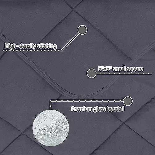 Grey throw weighted blanket 7 lbs — photo 3