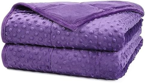 Purple minky weighted blanket 20 lbs