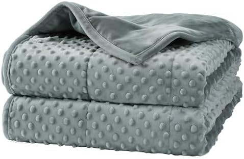 Grey minky weighted blanket 15 lbs
