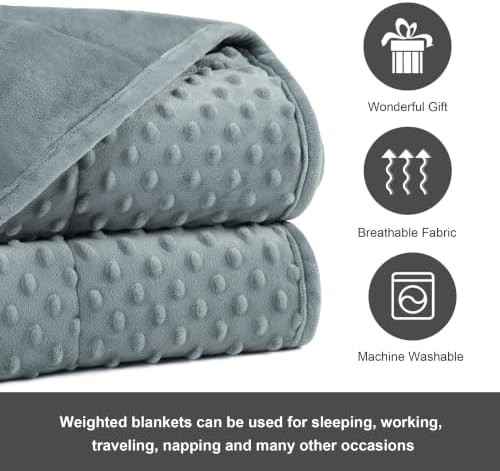Grey minky weighted blanket 15 lbs — photo 4