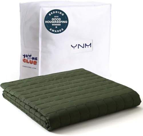 Army green cotton weighted blanket 15 lbs