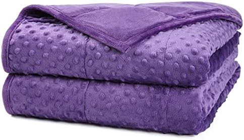 Purple velvet weighted throw 7 lbs