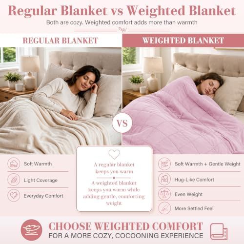 Twin size pink microfiber weighted blanket — photo 4