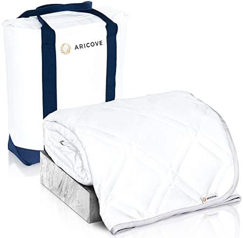 Queen size white bamboo weighted blanket 15 lbs