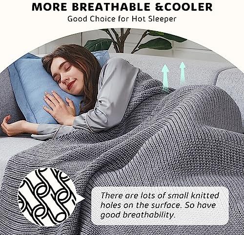 Knitted adult cooling weighted blanket — photo 4