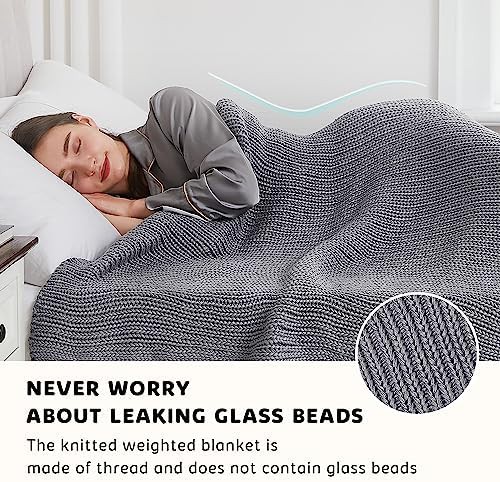 Knitted adult cooling weighted blanket — photo 5
