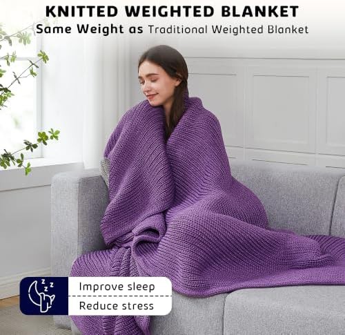 Knitted cooling adult heavy blanket — photo 3