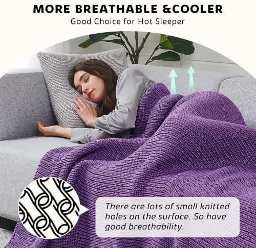 Knitted cooling adult heavy blanket — photo 4