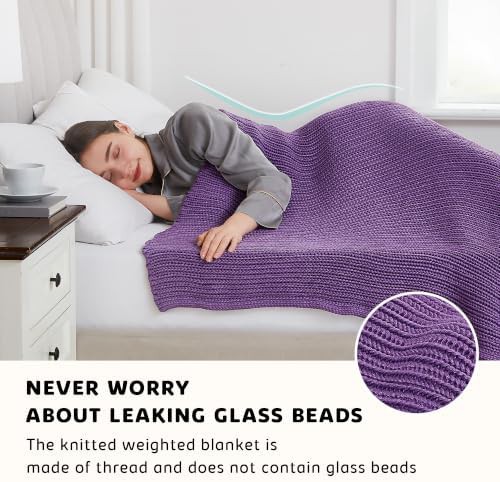 Knitted cooling adult heavy blanket — photo 5