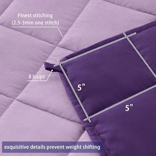 Purple queen size weighted blanket 20 lbs — photo 4