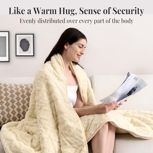 Topblan 15lbs knitted sherpa weighted blanket — photo 4