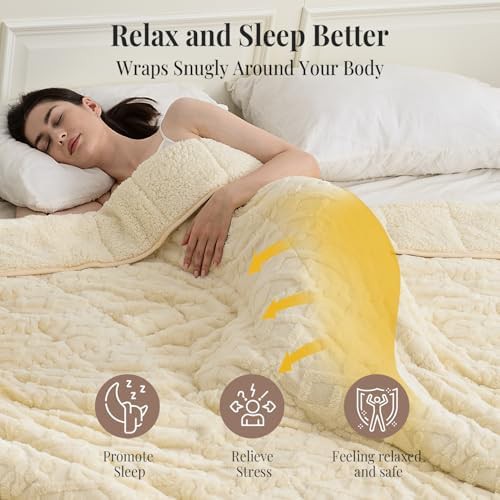 Topblan 15lbs knitted sherpa weighted blanket — photo 5