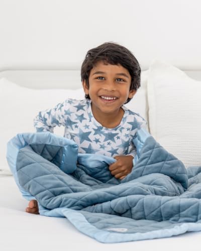 Ocean blue minky kids weighted blanket 4 lb — photo 3