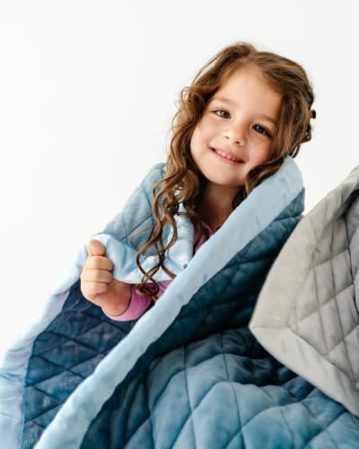 Ocean blue minky kids weighted blanket 4 lb — photo 4