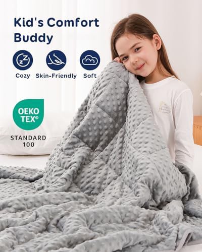 Soft minky dot weighted blanket 3 lbs — photo 3